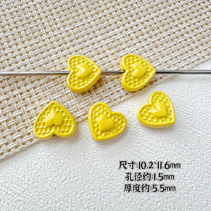 Butterfly Painted Metal Beads Decorative Alloy 10pcs 22