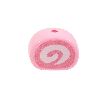 Painted Swiss Roll Acrylic Beads 15x20mm Colorful Glossy Swirl 10pcs 7