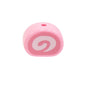 Painted Swiss Roll Acrylic Beads 15x20mm Colorful Glossy Swirl 10pcs 7