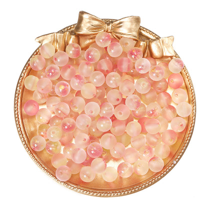 Czech Glass Beads Round 8mm Translucent Metallic Flecks 30pcs 23