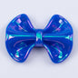 Plated Fat Bow Acrylic Beads 24mm Solid Glossy Color 100pcs 15