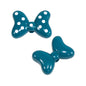 Sweet Polka Dotted Bow Acrylic Beads 29mm Colorful Mixed 10pcs 9