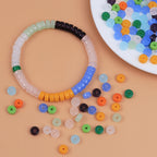 Glass Cylindrical Spacer Beads 6mm Mini 100pcs 4