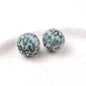 Flocking Leopard Acrylic Round Beads 15mm Colorful Mixed 20pcs 11