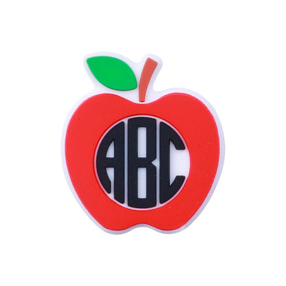 Silicone Focal Beads Apple Teacher School Stationery A Plus Teacher 20pcs 7