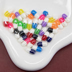 Plating Capsule Resin Beads 12mm Glossy Two Tone 20pcs 3