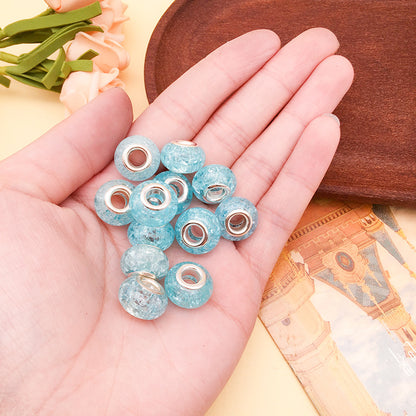 Blue Tone Resin Spacer Beads Mixed Shapes Multicolor 40pcs 12
