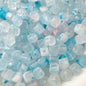 Imitation Jade Glacier Blue Acrylic Beads Smooth Nature Shapes 10g 8