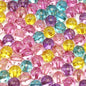 Frosted Round Acrylic Beads 8-10mm Transparent Gold Star 100pcs 9