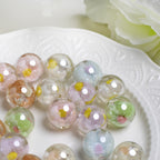 Sweet Bow Inside Resin Round Acrylic Beads 16mm 10pcs 6