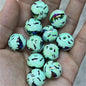 UV Plating Bat Acrylic Beads 16mm Halloween Colorful Printed 100pcs 7