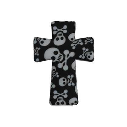 Silicone Focal Beads Cross Sunflower Skull Camouflage 20pcs