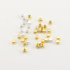 Square Metal Beads 3/4mm Gold Silver Tone Zinc Alloy 1pc 2