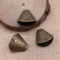 Shell Cone Metal Beads 18x19x10mm Vintage Totem Pattern 30pcs 4