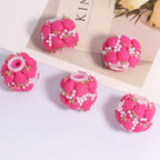 Embellished Double Layer Strawberry Clay Beads 22mm 5pcs 3