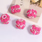 Embellished Double Layer Strawberry Clay Beads 22mm 5pcs 3