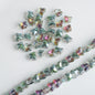 Electroplated Butterfly Glass Beads 8mm Iridescent Gold Purple Crystal 50pcs 11
