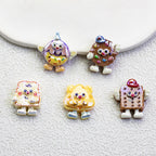 Plating Personified Food Resin Beads Glossy Mixed Colors 20pcs