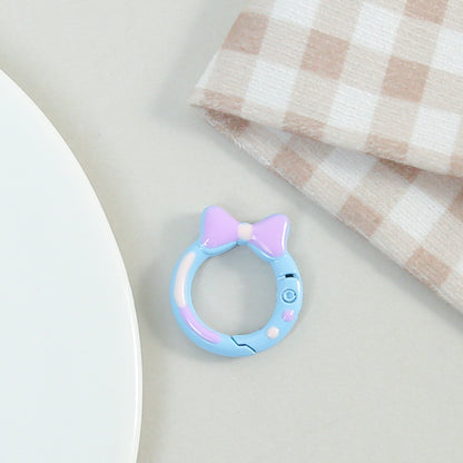 Zinc Alloy Bow Trigger Keyrings 27mm Baking Painted 6pcs 14