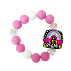 Silicone Focal Beads Fruit Elephant Rainbow Little Dreamer Text 20pcs 3