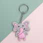 Soft Silicone Animal Keychain Cute Cartoon Wild Animals 4