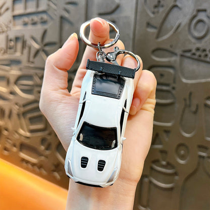 Pull Back Racing Car Keychain Alloy Body Glossy Finish 13