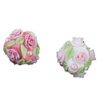 Flower Clay Beads 21mm Fresh Floral Ball Pastel Colors 6pcs 5