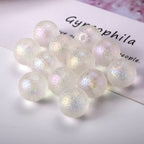 Plating Round Acrylic Beads 16mm Jelly Aurora Ice 50pcs 4