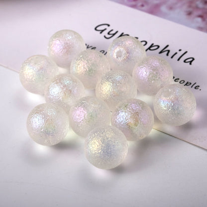 Plating Round Acrylic Beads 16mm Jelly Aurora Ice 50pcs 4