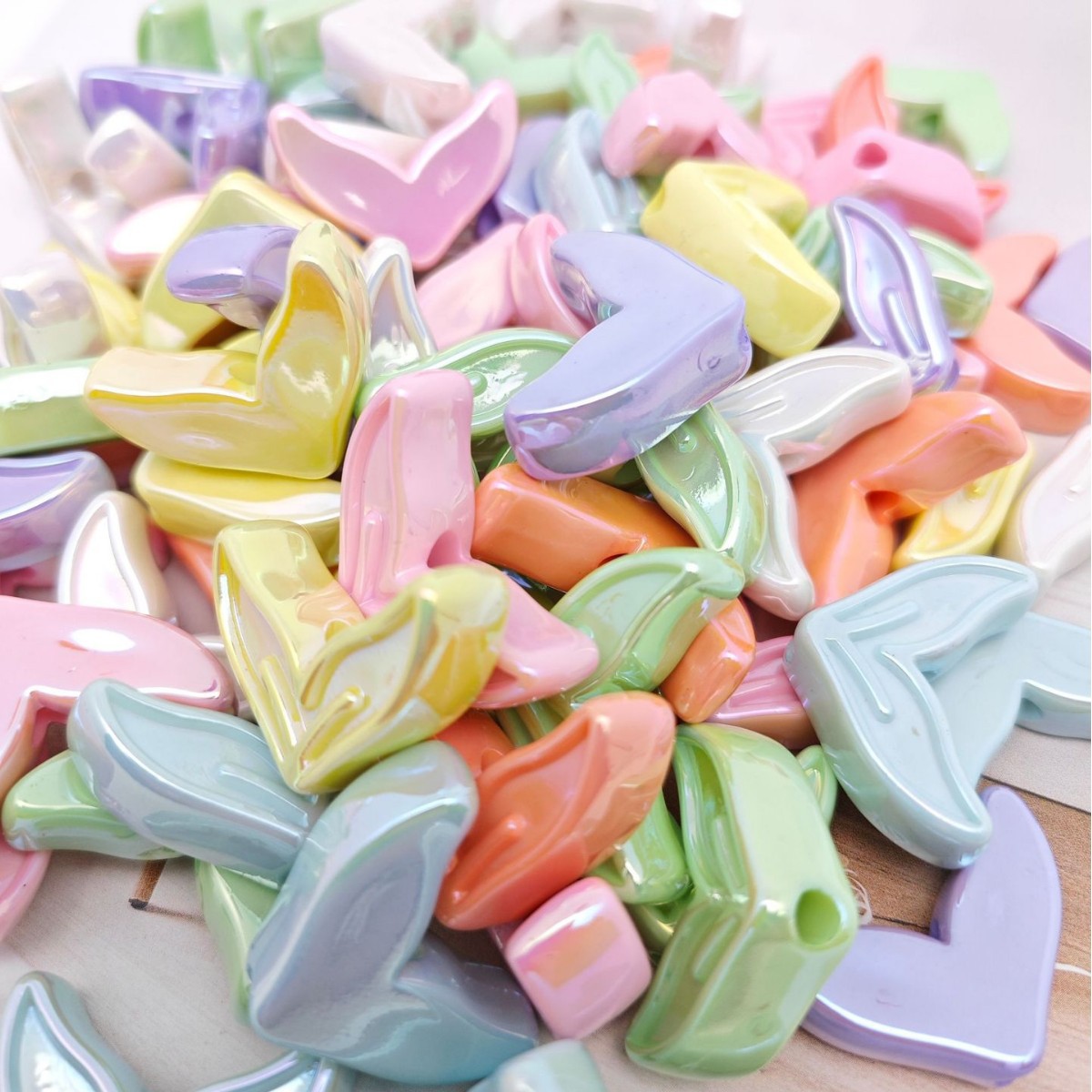 Glow Mermaid Tail Acrylic Beads 29x20x9mm Glow In The Dark 50pcs 4