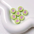 Bear Disc Acrylic Beads 12mm Colorful Mixed 10pcs 4