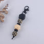 Leopard Silicone Beaded Keychain Colorful Animal Print Charm 13