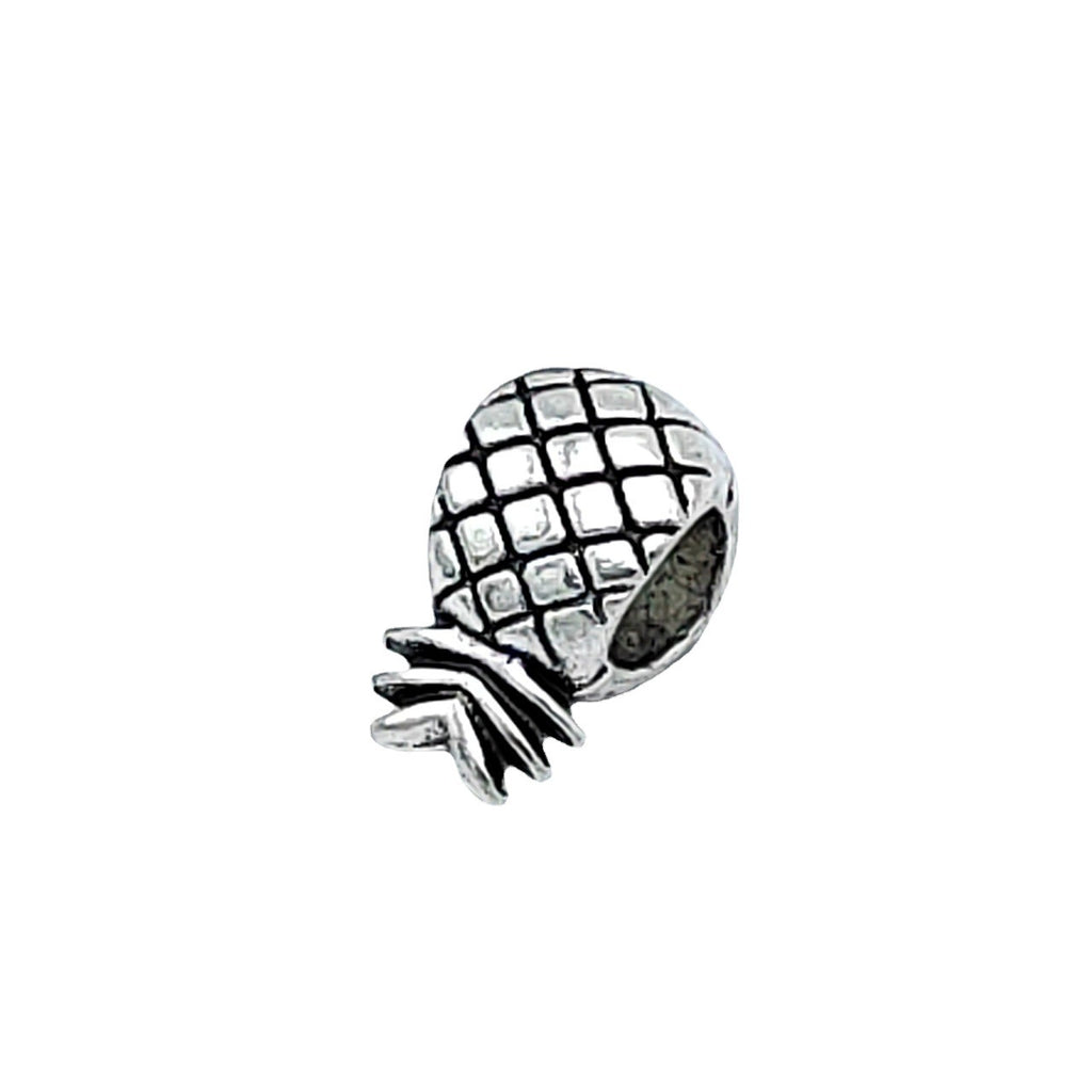 Pineapple Metal Beads 11mm Silver Tone Large Hole 100pcs 5