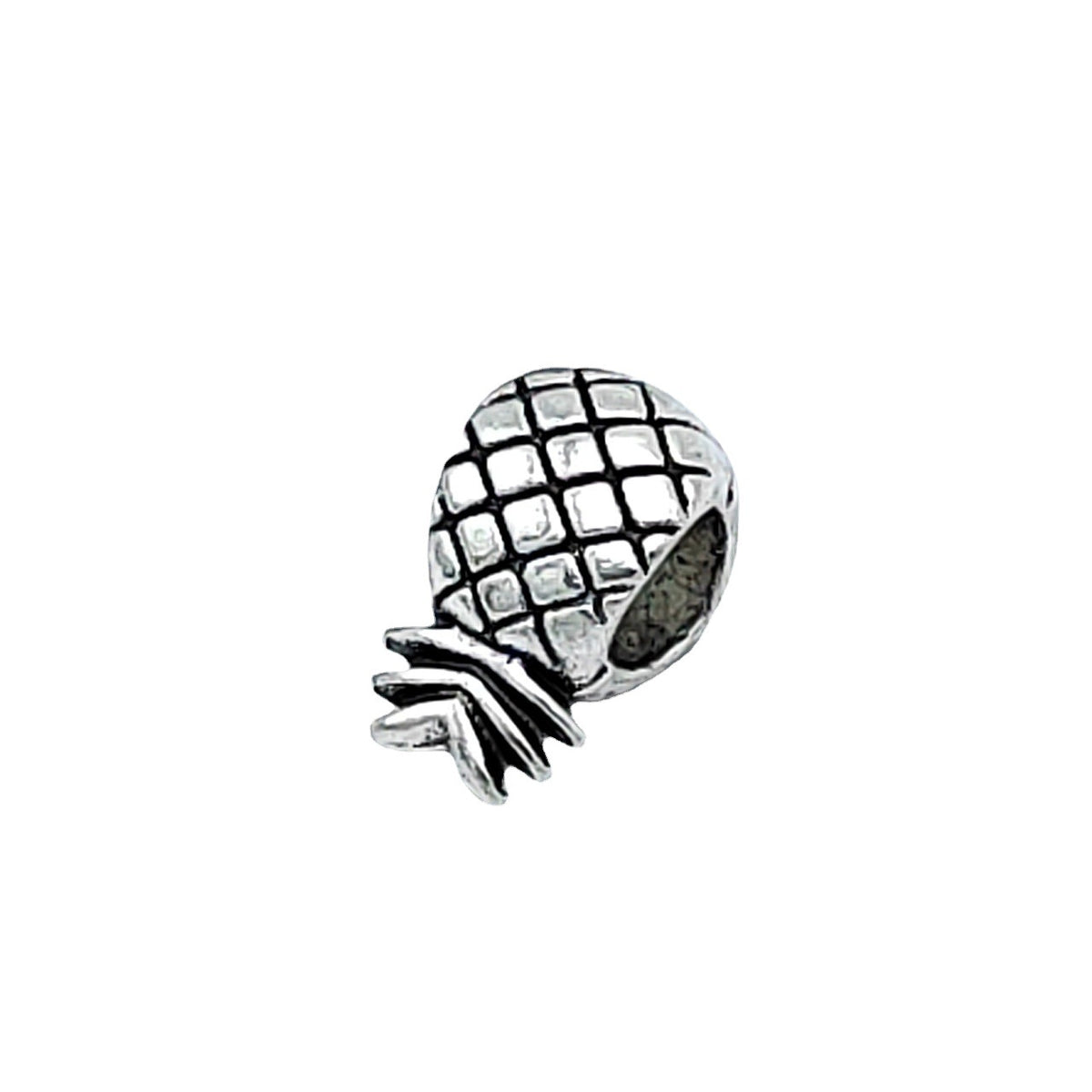 Pineapple Metal Beads 11mm Silver Tone Large Hole 100pcs 5