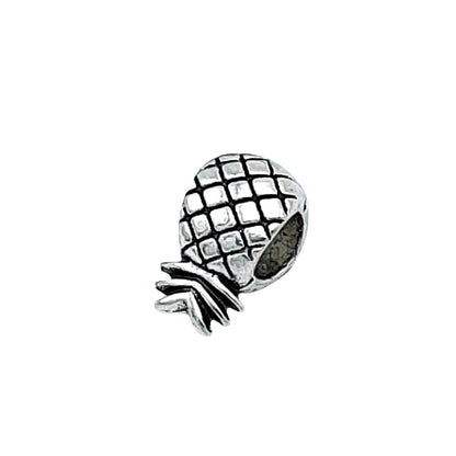 Pineapple Metal Beads 11mm Silver Tone Large Hole 100pcs 5