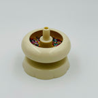 Mini Plastic Bead Spinner Milky White Compact 6cm 2pcs 2