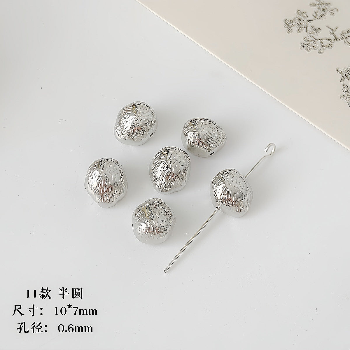Christmas Tree Heart Acrylic Beads Silver Faceted CCB Plastic 11