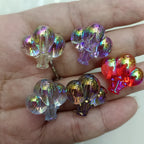 UV Plating Balloon Acrylic Beads 22mm Transparent Colorful 100pcs