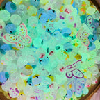 Painted Smiley Face Acrylic Beads 16mm Glow In The Dark 10pcs 2