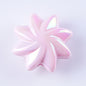 Plating Whirlwind Cookie Acrylic Beads 20mm 27mm Solid Colors 50pcs 7