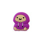 Silicone Focal Beads Cartoon Chicken Wearing Purple Hoodie 20pcs 7