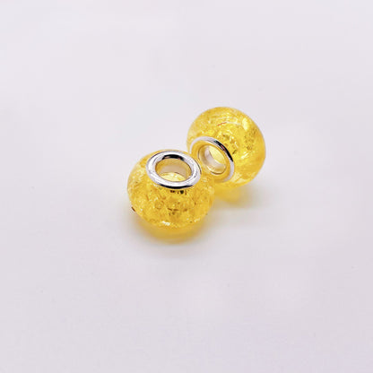 Acrylic Spacer Beads 14mm Crackle Large Hole 50pcs 8