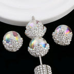 Embellished Bubblegum Beads 20mm Crown Claw Rhinestone Cloud Glossy 6pcs 6