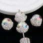 Embellished Bubblegum Beads 20mm Crown Claw Rhinestone Cloud Glossy 6pcs 6
