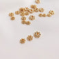 Stainless Steel Snowflake Spacer Beads 3-6mm Gold Tone 100pcs