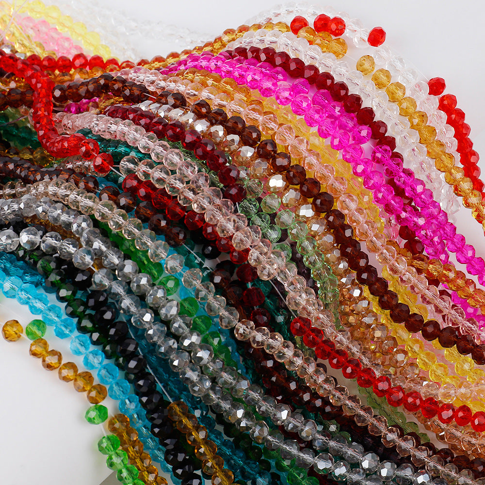 Transparent Faceted Glass Beads 10mm Colorful Mixed 136pcs