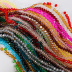 Transparent Faceted Glass Beads 10mm Colorful Mixed 136pcs