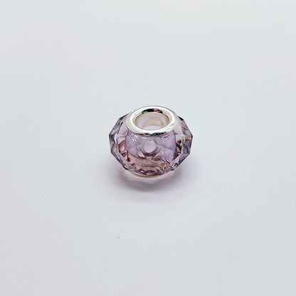 Acrylic Faceted Spacer Beads 14mm Transparent Large Hole 50pcs 15