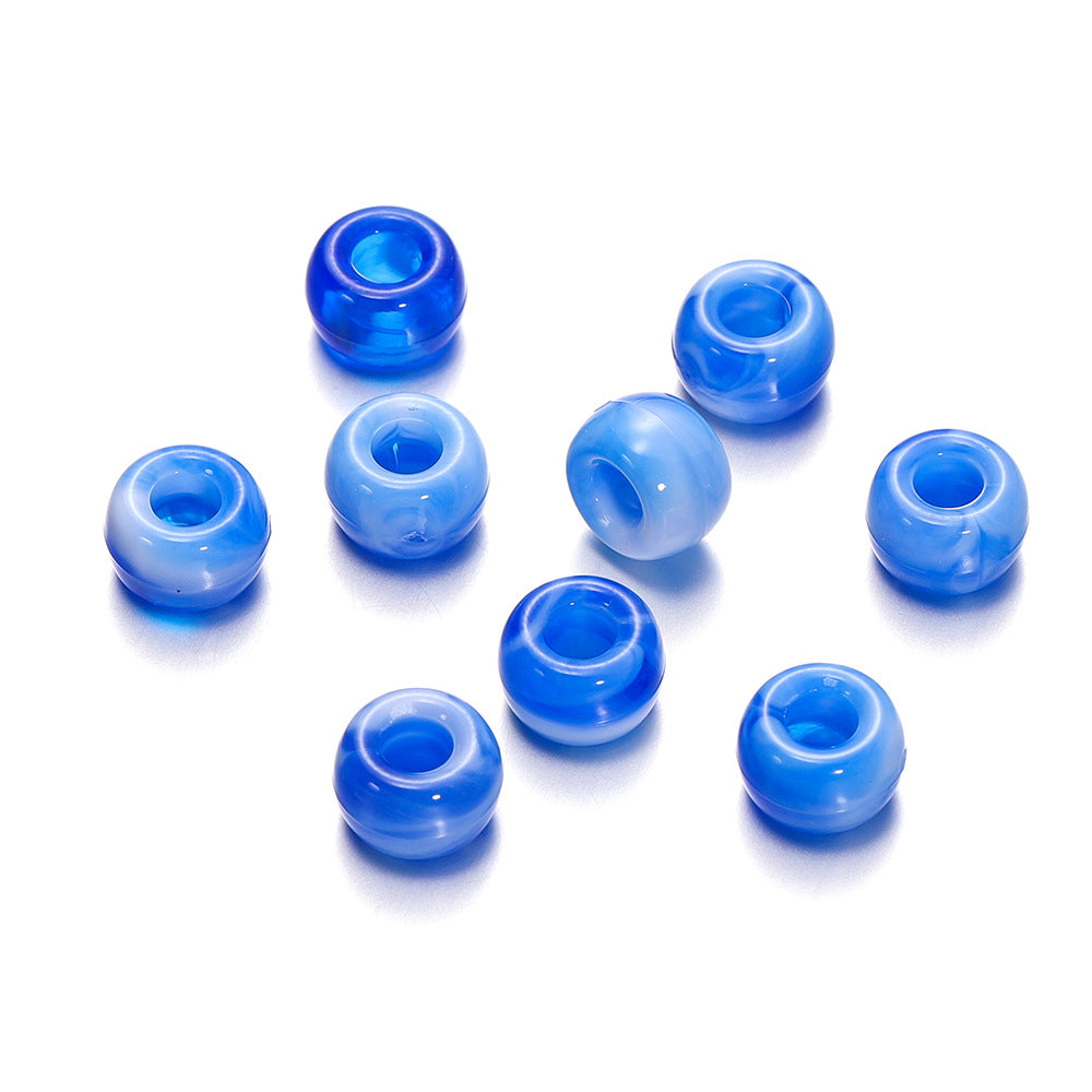 Mermaid Color Pony Beads 9mm Acrylic Pearly Pastel 200pcs 14