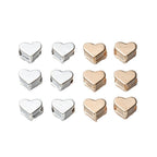 Smooth Flat Heart Acrylic Beads 7mm Shimmering Metallic 200pcs 4